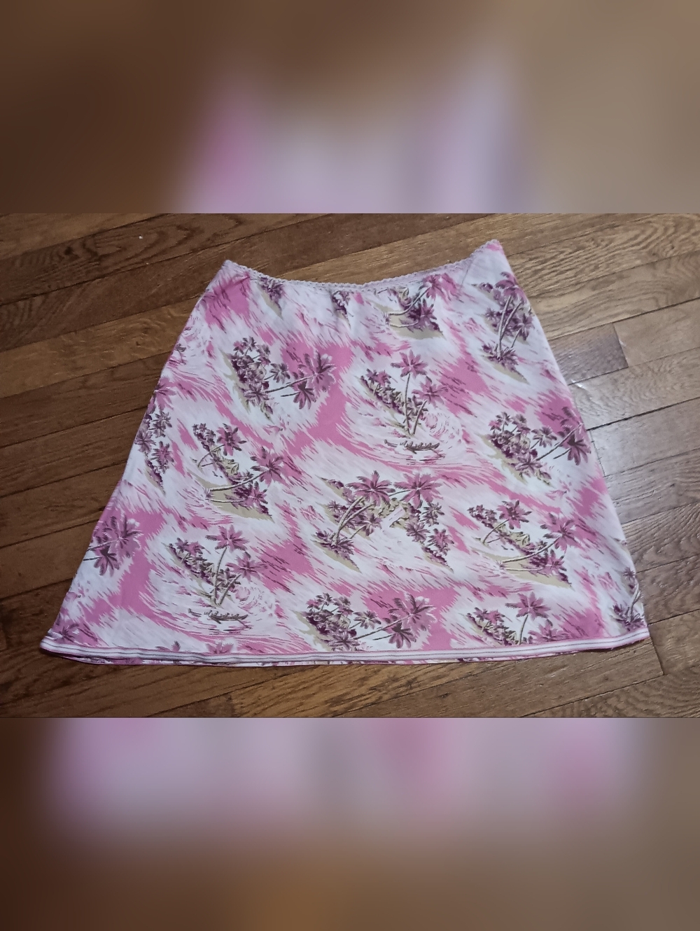Old Navy Floral Pink A-Line Skirt